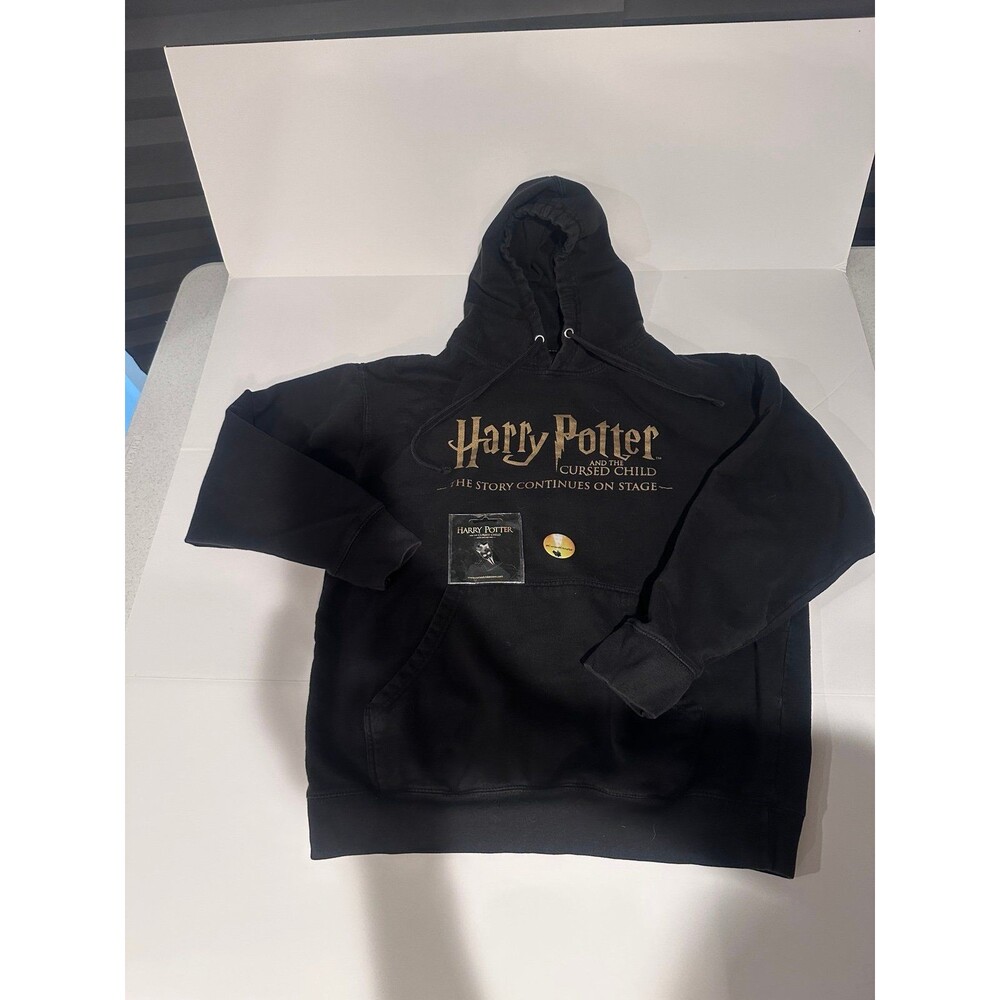 Harry Potter Cursed Child Large Curran Theater San Francisco Black Hoodie & pins